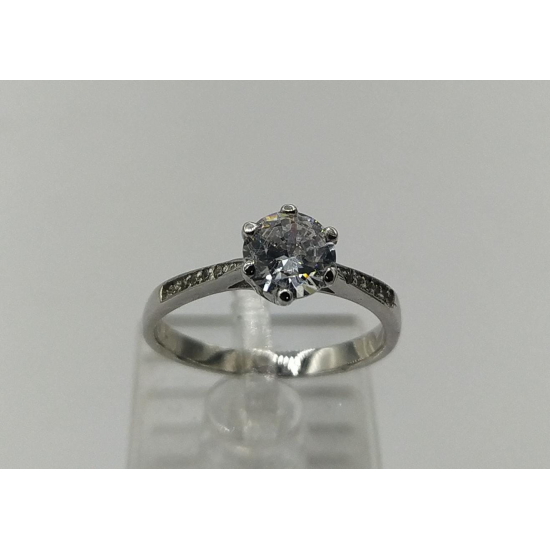 ANEL OURO BRANCO 19K