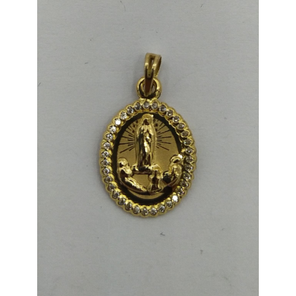 MEDALHA OURO AMARELO 19K