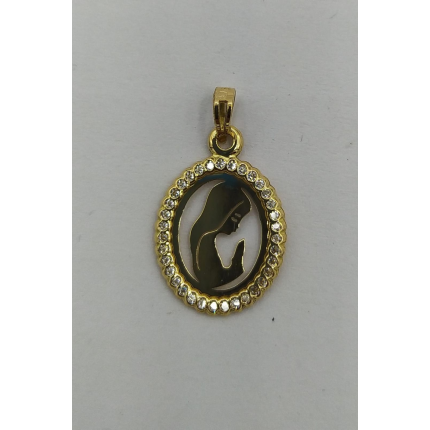 MEDALHA OURO AMARELO 19K