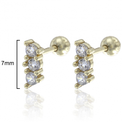 BRINCOS PRATA DOURADA