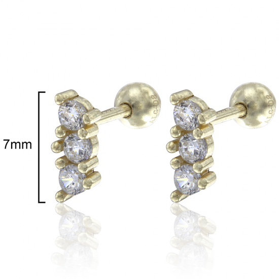 BRINCOS PRATA DOURADA