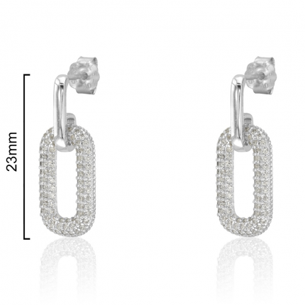 BRINCOS PRATA RODEADA BRINCOS PRATA RODEADA