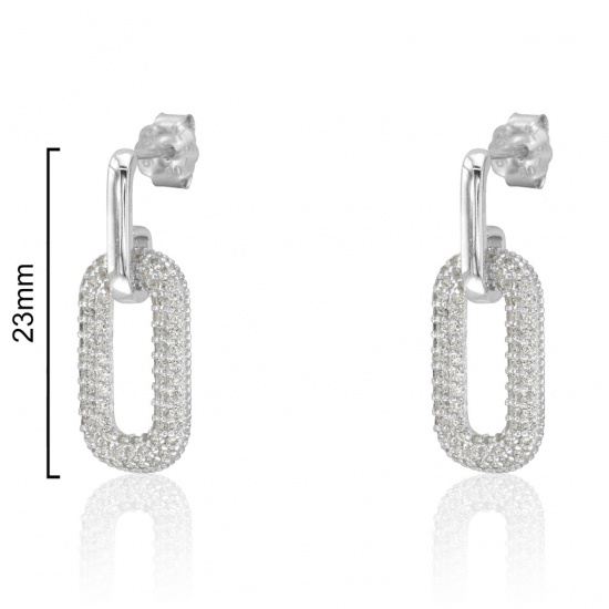 BRINCOS PRATA RODEADA