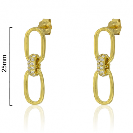 BRINCOS PRATA DOURADA