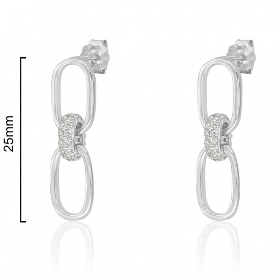 BRINCOS PRATA RODEADA