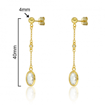 BRINCOS PRATA DOURADA