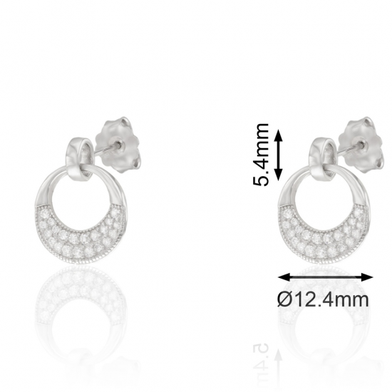 BRINCOS PRATA RODEADA
