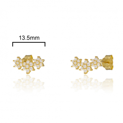 BRINCOS PRATA DOURADA