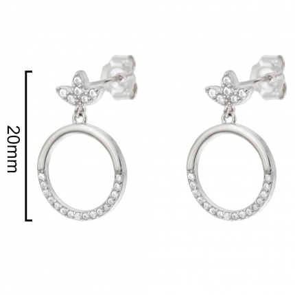 BRINCOS PRATA RODEADA