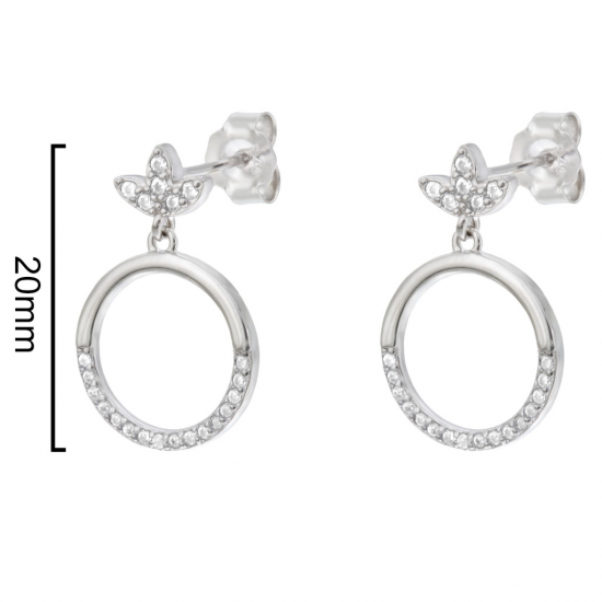 BRINCOS PRATA RODEADA