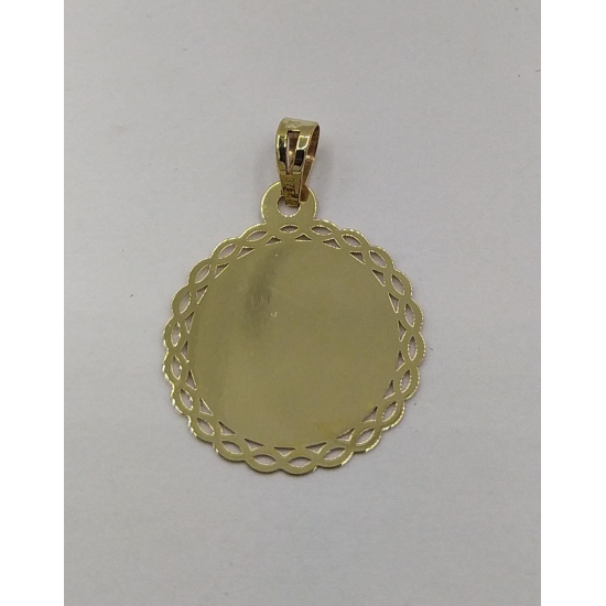 MEDALHA OURO AMARELO 9K