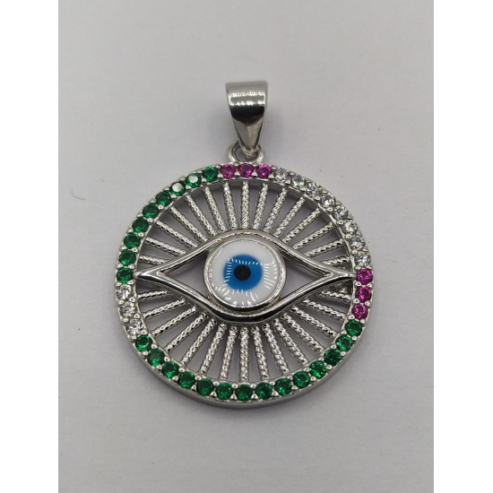 MEDALHA PRATA RODEADA