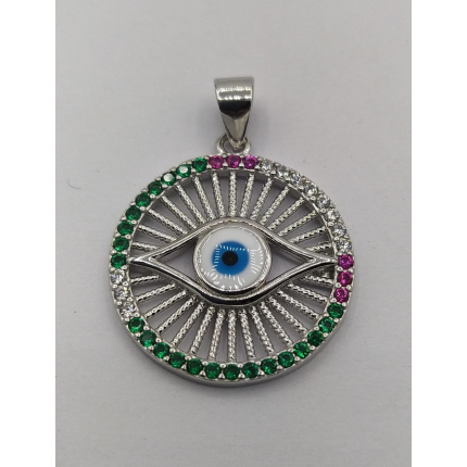 MEDALHA PRATA RODEADA