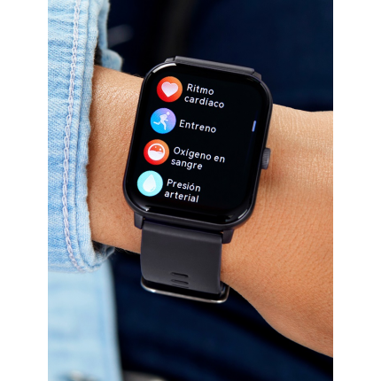 RELÓGIO PRETO RETANGULAR MAREA SMART