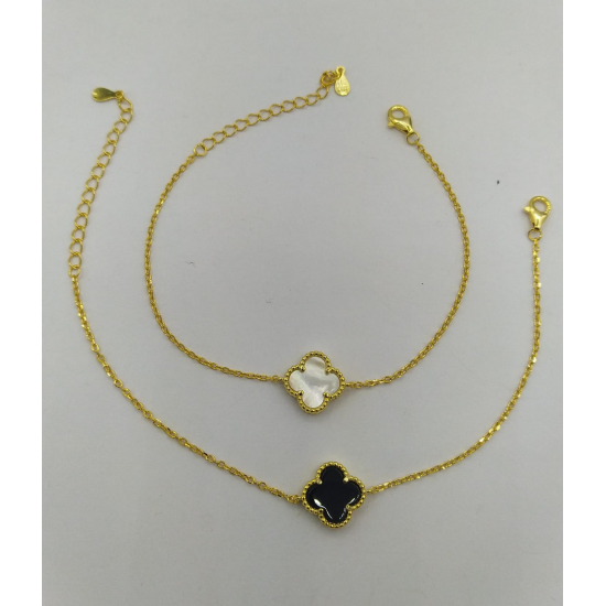PULSEIRA PRATA DOURADA
