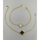 PULSEIRA PRATA DOURADA