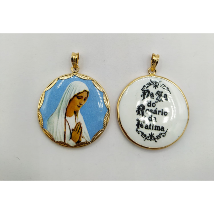 MEDALHA OURO AMARELO 19K