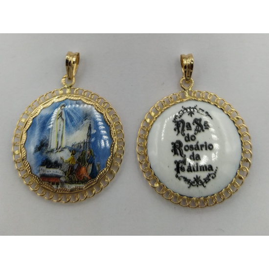 MEDALHA OURO AMARELO 19K