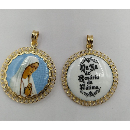 MEDALHA OURO AMARELO 19K