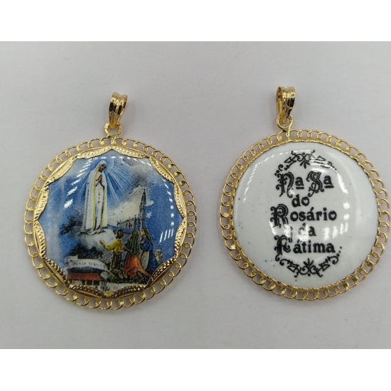 MEDALHA OURO AMARELO 19K