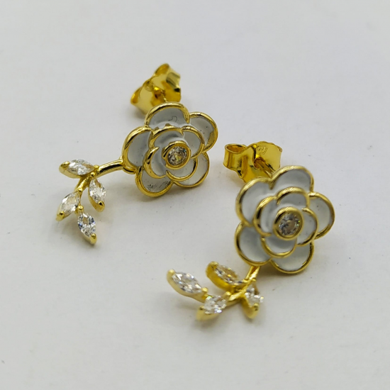 BRINCOS PRATA DOURADA