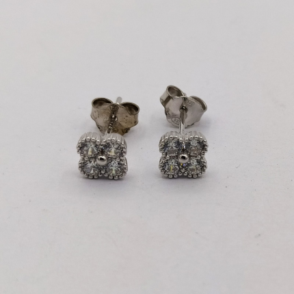 BRINCOS PRATA RODEADA