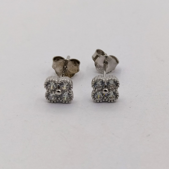 BRINCOS PRATA RODEADA