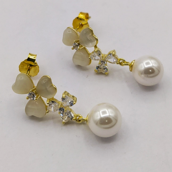 BRINCOS PRATA DOURADA