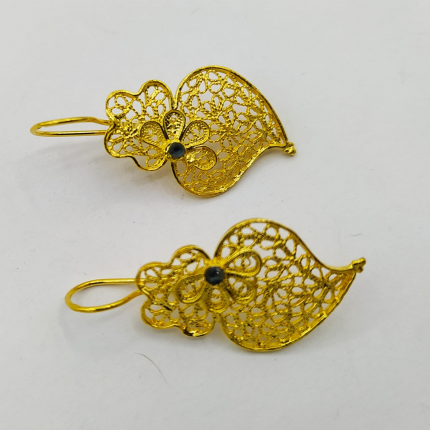 BRINCOS FILIGRANA PRATA DOURADA