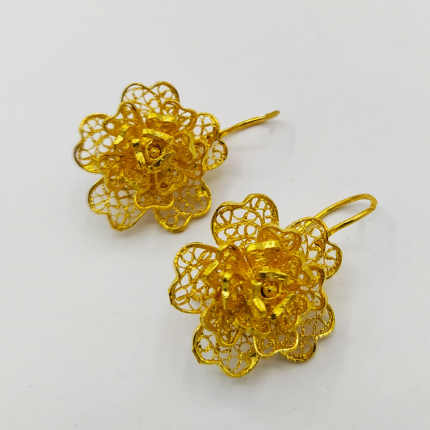 BRINCOS PRATA DOURADA