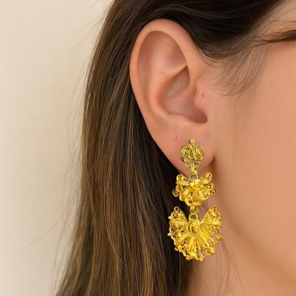 Brincos Prata Dourada