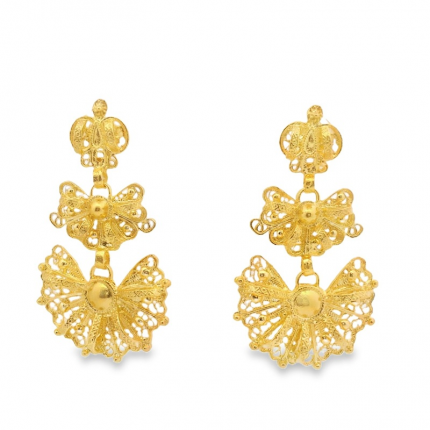 BRINCOS PRATA DOURADA