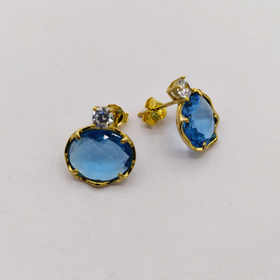 BRINCOS PRATA DOURADA