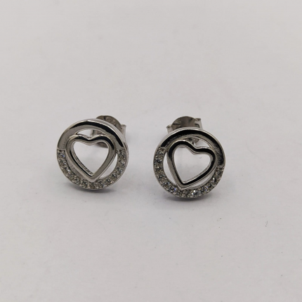 Brincos Prata Rodeada