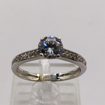 ANEL OURO BRANCO 9K