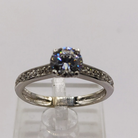 ANEL OURO BRANCO 9K