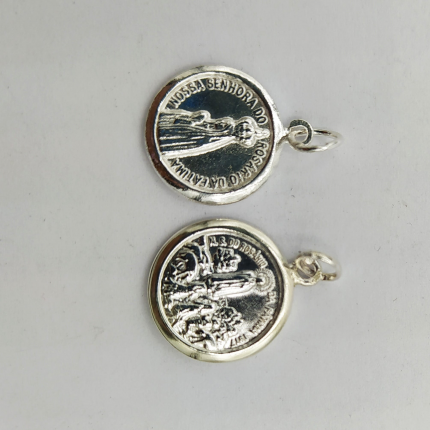 MEDALHA PRATA RODEADA