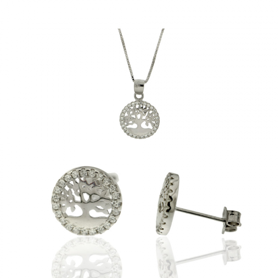 CONJUNTO PRATA RODEADA