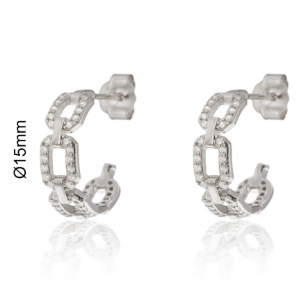 BRINCOS PRATA RODEADA BRINCOS PRATA RODEADA