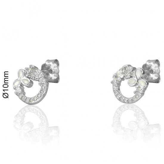 BRINCOS PRATA RODEADA