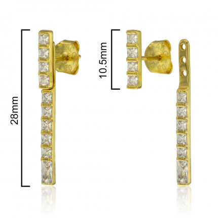 BRINCOS PRATA DOURADA