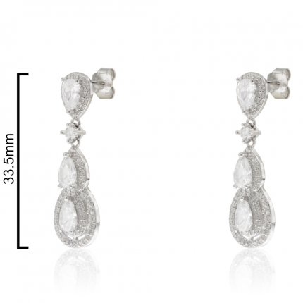 BRINCOS PRATA RODEADA