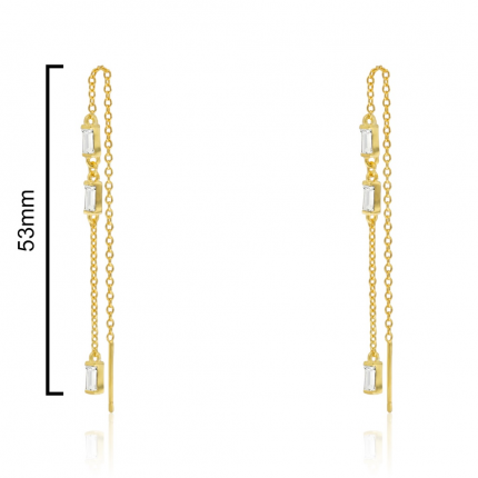 BRINCOS PRATA DOURADA