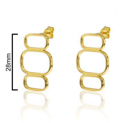 BRINCOS PRATA DOURADA