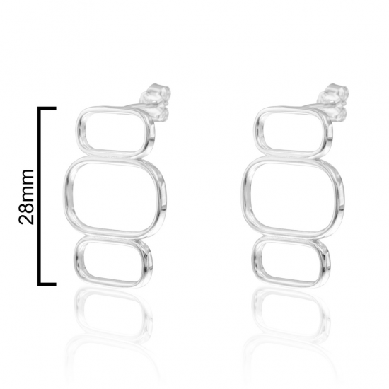 BRINCOS PRATA RODEADA