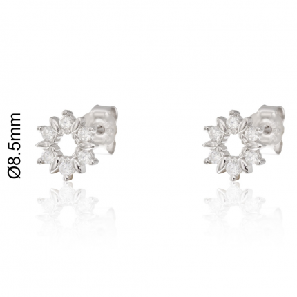 BRINCOS PRATA RODEADA BRINCOS PRATA RODEADA