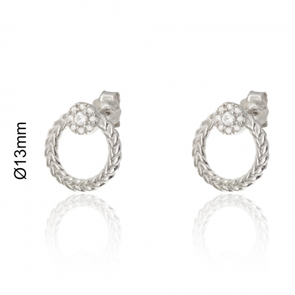 BRINCOS PRATA RODEADA BRINCOS PRATA RODEADA