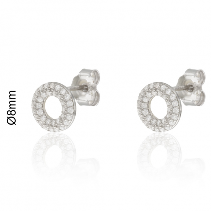 BRINCOS PRATA RODEADA