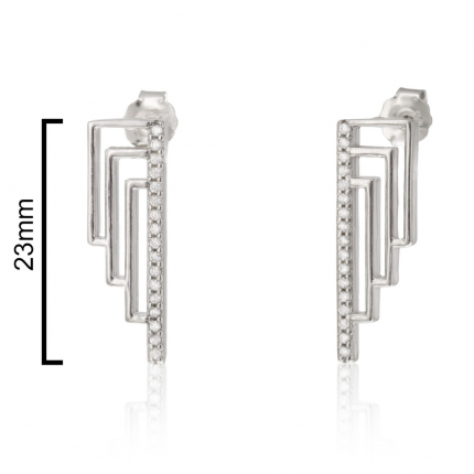 BRINCOS PRATA RODEADA