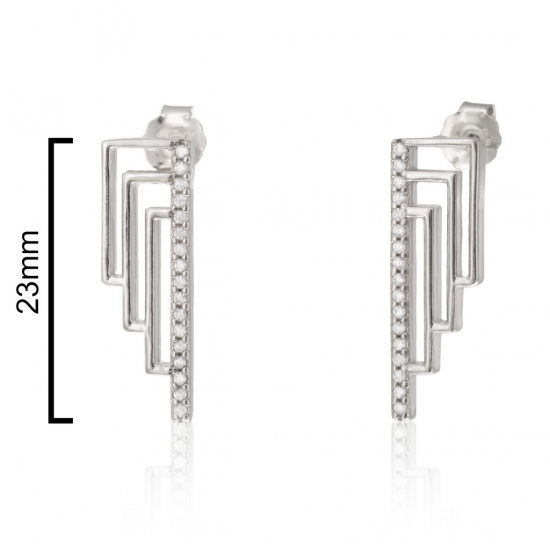 BRINCOS PRATA RODEADA